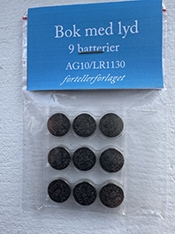 9 batterier til serien: Bok med lyd